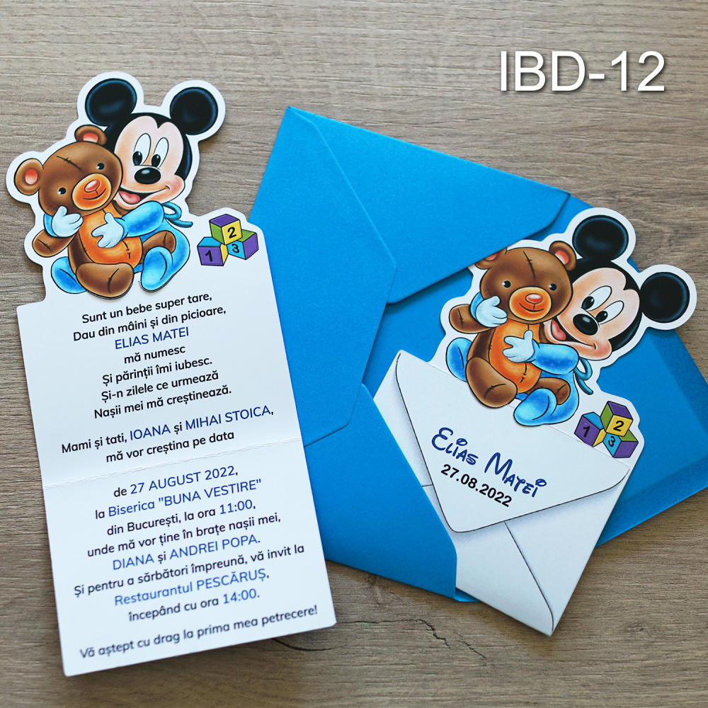 invitatii botez deosebite mickey mouse