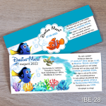 Invitatii botez Nemo - Cu Eticheta si plic Albastru - IBE-28