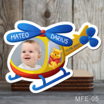 Marturii botez magnetice Elicopter - Winnie the Pooh - MFE-05