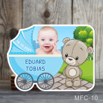 Marturii botez magnetice Carucior - Ursulet - MFC-10