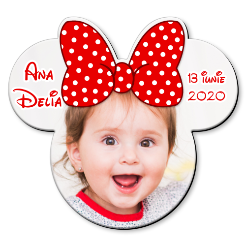 Marturii botez Minnie Mouse Magneti personalizati