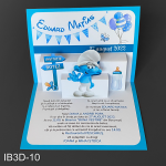 invitatii botez 3D Strumf