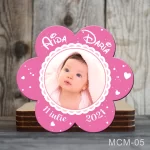Marturii magnetice botez fete forma Floare - MCM-05
