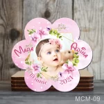 Marturii magnetice botez fete forma Floare - MCM-09