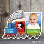 Marturii botez magneti baieti Trenulet - Mickey Mouse - MFT-01