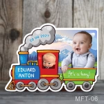 Marturii botez magneti baieti Trenulet - Baby Boss - MFT-06