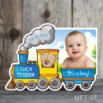 Marturii botez magneti baieti Trenulet - Ursulet - MFT-07