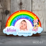 Marturii magnetice botez fetite Curcubeu - Minnie Mouse - MCC-01