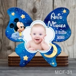 Marturii botez baiat - Magneti forma Fluture - Mickey Mouse - MCF-31