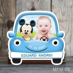 Marturii botez baieti Magneti Masinuta - Mickey Mouse - MFM-05