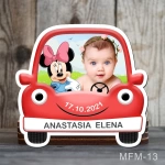 Marturii botez fete Magneti Masinuta - Minnie Mouse - MFM-13