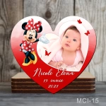 Marturii botez fete Magneti forma Inima - Minnie Mouse - MCI-15