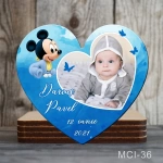 Marturii botez baieti Magneti forma Inima - Mickey Mouse - MCI-36