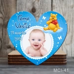 Marturii botez baieti Magneti forma Inima - Winnie the Pooh - MCI-41