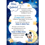 Invitatie digitala botez baieti - Mickey Mouse - IB-92