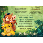 Invitatie digitala botez baieti - Simba - IB-101