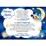 Invitatie digitala botez baieti - Mickey Mouse - IB-106