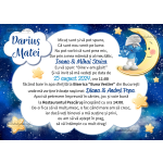 Invitatie digitala botez baieti - Strumf - IB-107