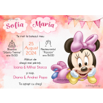 Invitatie digitala botez fetite - Minnie Mouse - IB-153