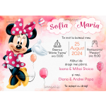 Invitatie digitala botez fetite - Minnie Mouse - IB-154
