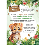 Invitatie digitala botez baieti - Tigru Safari - IB-65