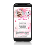 Invitatie digitala botez cu poza - fetite - IDFF-12