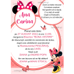 Invitatie digitala botez fetite - Minnie Mouse - IB-03