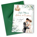 Invitatii nunta si botez 2 in 1 - Clasice - INBC-05 - imagine 2