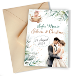 Invitatii nunta si botez 2 in 1 - Clasice - INBC-05 - imagine 3