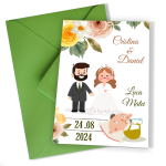 Invitatii nunta si botez 2 in 1 - Clasice - INBC-11 - imagine 4