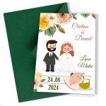 Invitatii nunta si botez 2 in 1 - Clasice - INBC-11 - imagine 5