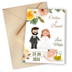 Invitatii nunta si botez 2 in 1 - Clasice - INBC-11 - imagine 6