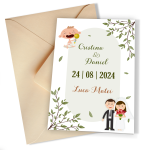 Invitatii nunta si botez 2 in 1 - Clasice - INBC-14 - imagine 5
