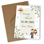 Invitatii nunta si botez 2 in 1 - Clasice - INBC-14 - imagine 6