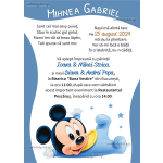 Invitatie digitala botez baieti - Mickey Mouse - IB-95
