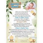 Invitatie digitala botez cu poza - baieti - Albinute - IBF-30