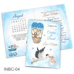 Invitatii nunta si botez 2 in 1 - Clasice - INBC-04