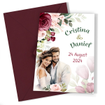 Invitatii nunta clasice cu plic Carmine - Mire si mireasa - INC-06