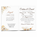 Invitatii nunta clasice cu plic Ivoire - Mire si mireasa - INC-11 - imagine 3