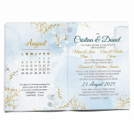 Invitatii nunta clasice - Decoratiuni florale - INC-32 - imagine 2