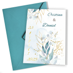 Invitatii nunta clasice - Decoratiuni florale - INC-32 - imagine 4