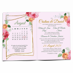 Invitatii nunta clasice - Decoratiuni florale - INC-35 - imagine 2
