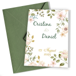 Invitatii nunta clasice - Decoratiuni florale - INC-38 - imagine 4