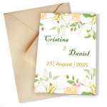 Invitatii nunta clasice - Decoratiuni florale - INC-39 - imagine 4
