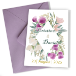 Invitatii nunta clasice - Decoratiuni florale - INC-40 - imagine 4