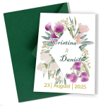 Invitatii nunta clasice - Decoratiuni florale - INC-40 - imagine 5