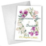 Invitatii nunta clasice - Decoratiuni florale - INC-40 - imagine 7