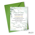 Invitatii nunta cu decoratiuni florale - IN-01 - imagine 2