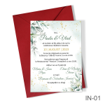 Invitatii nunta cu decoratiuni florale - IN-01 - imagine 3