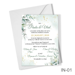 Invitatii nunta cu decoratiuni florale - IN-01 - imagine 4